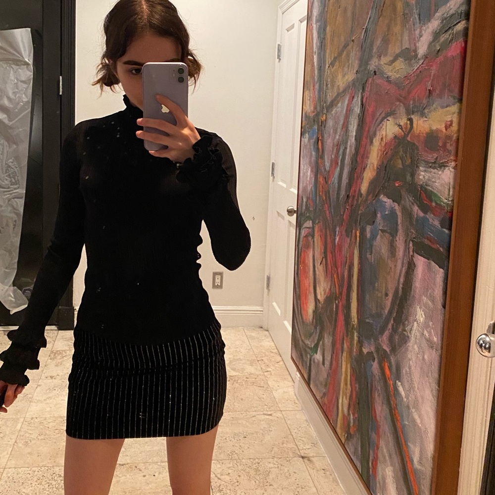 Zara Black turtle Neck Top